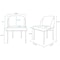 Manhattan Comfort Round Dining Set of 5, 47.24 in L, American Solid Ash Wood, Black 4-DT03DC052-WT - alternate 9